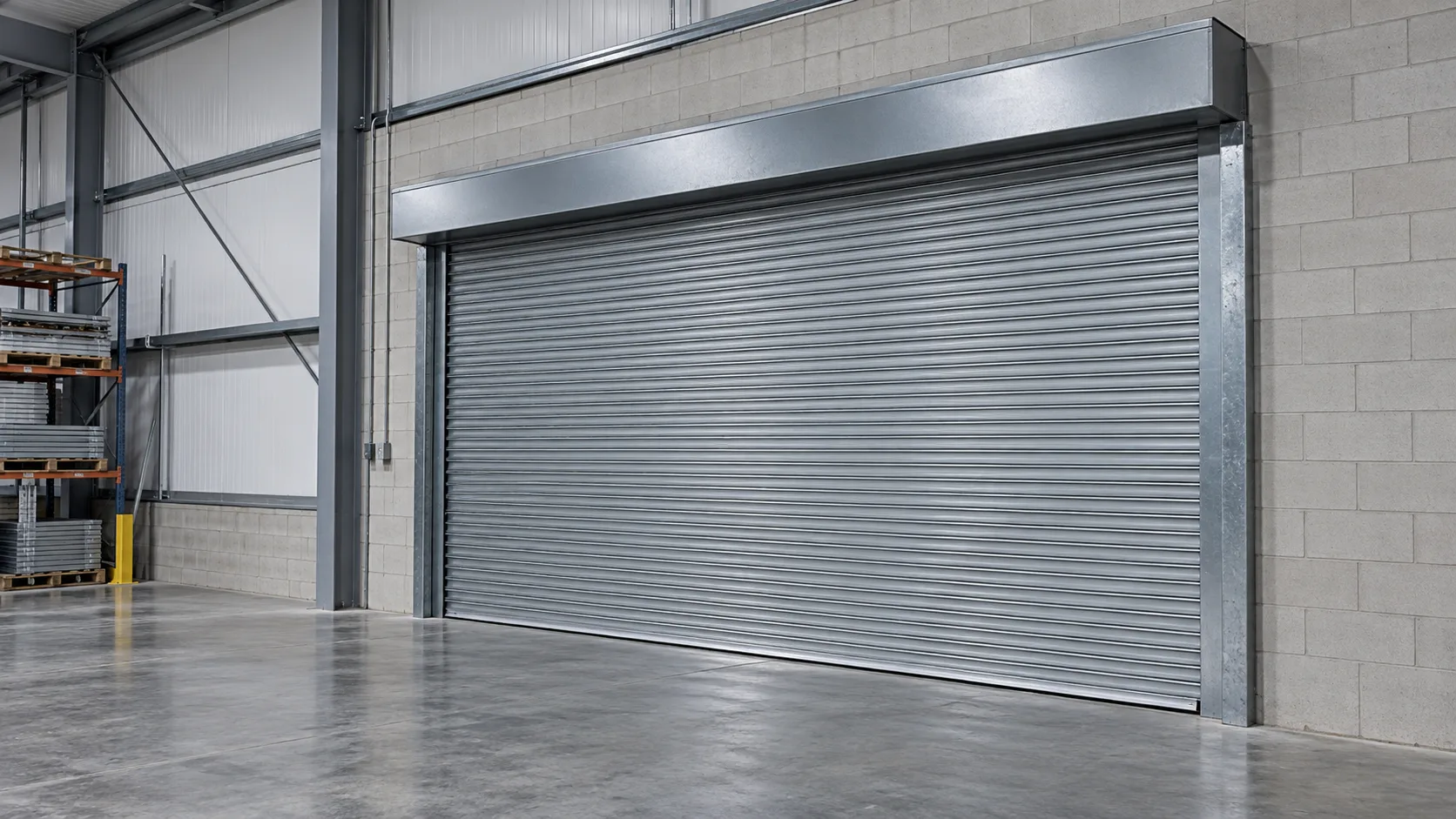 Illustrative fire shutters site context