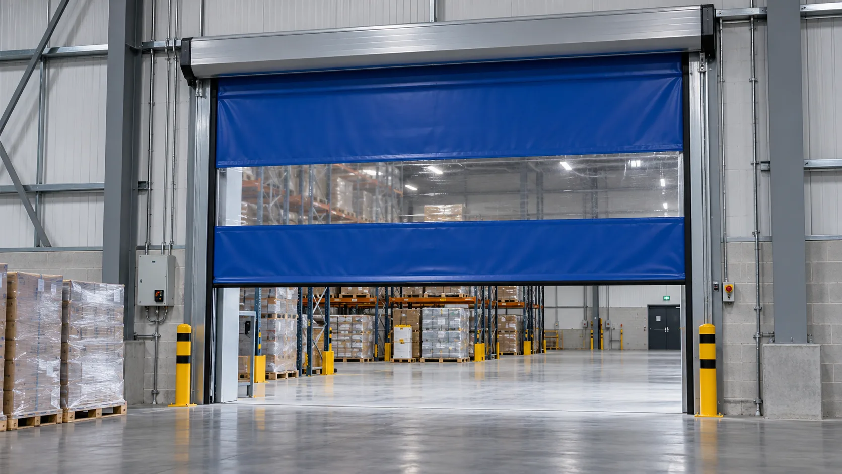 Illustrative high-speed doors site context